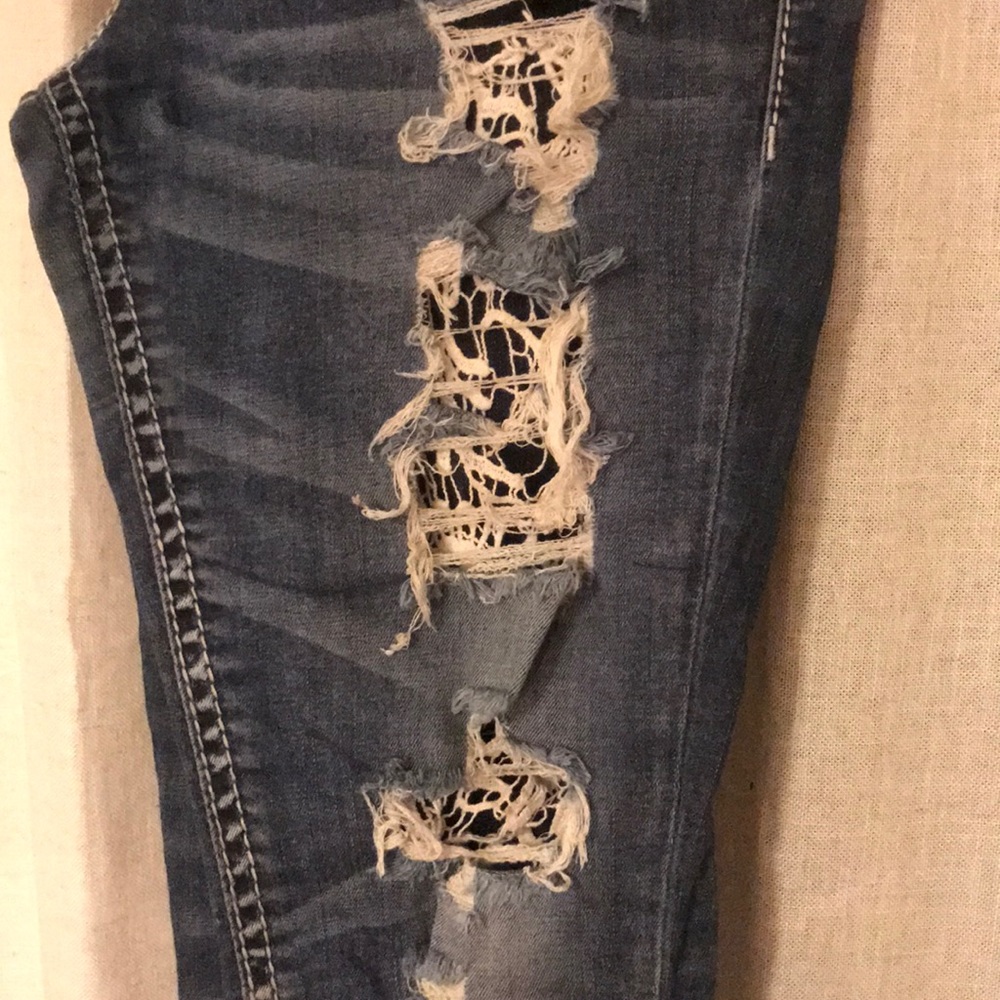 Silver skinny jeans